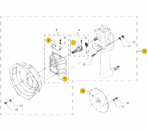 Adaptor kit saildrive 120SB Vetus M4.15 M4.17 M4.35 M4.45