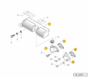 Air intake housing 06-2009 -> Vetus M4.15 M4.17