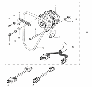 Alternator 12 V - 75 A Earth return 02-2015