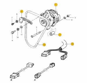 Alternator 12 V - 75 A Earth return 02-2015