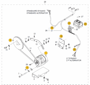 Alternator 12V-110A 1p 2nd alternator