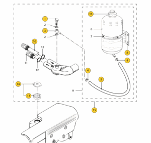 Calorifier connection I Vetus M2.02 M2.04 M2.06 M2.C5 M2.D5