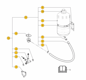 Calorifier connection II Intercooling Vetus M3.28 M3.29