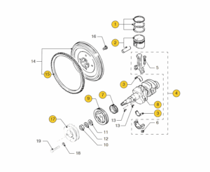 Crankshaft Vetus M2.02 M2.06 M2.13 M2.18
