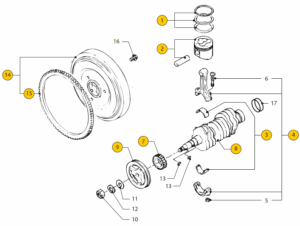Crankshaft Vetus M3.28 M3.29