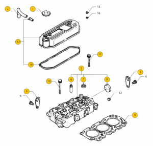 Cylinder head Vetus M3.28 M3.29