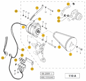 Extension alternator 12 V - 110 A