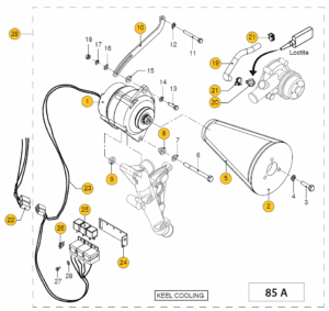 Extension alternator 12 V - 85 A