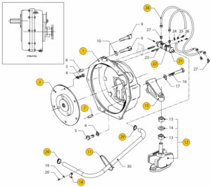 Flywheel housing PRM150