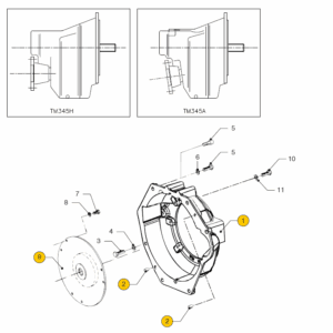 Flywheel housing TM345H (A) Vetus M4.15 M4.35