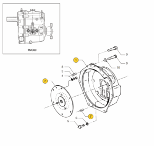 Flywheel housing TMC60 (A) Vetus M2.02 M2.04 M2.06 M2.C5 M2.13 M2.18 M2.D5