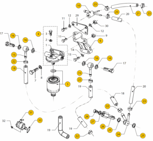 Fuel filter Vetus M3.28