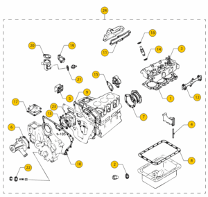 Gasket kit Vetus M3.28 M3.29