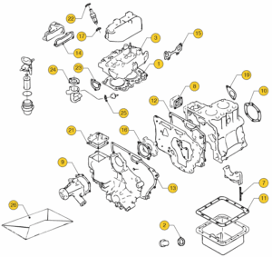 Gaskets Vetus M2.02 M2.04 M2.06 M2.C5 M2.13 M2.18 M2.D5
