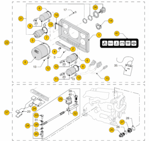 Instr. panel model ‘34’ Vetus M4.15 M4.17 M4.35 M4.45