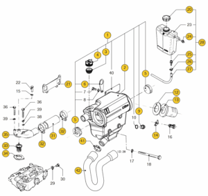 Keelcooler manifold 07-2018-> Vetus M2.13 M2.18