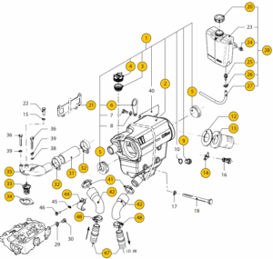 Keelcooler manifold 07-2018-> Vetus M3.29