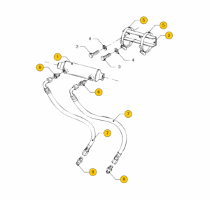 Oil cooler gearbox Vetus M4.15 M4.17