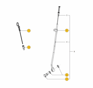 Oil dipstick Vetus M3.28