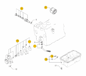 Oil pan + oil pump Vetus M415 M417 M435 M445
