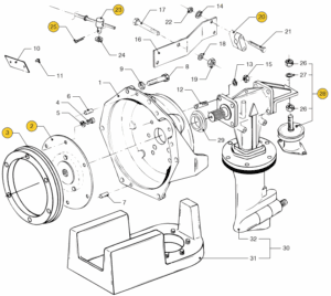 Saildrive Lombardini Vetus M2.04 M2.06
