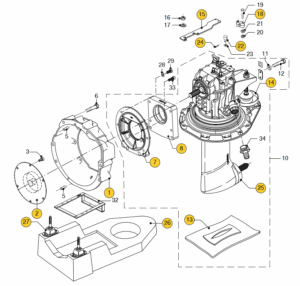  Saildrive ZF SD10 06-2020 -> Vetus M2.13 M2.18