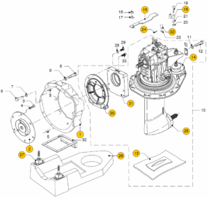 Saildrive ZF SD10 06-2020 -> Vetus M4.35 M4.45