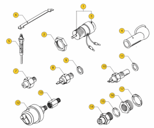 Sender units + switches Vetus M2.02 M2.04 M2.06 M2.C5 M2.13 M2.18 M2.D5