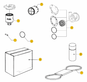 Service parts Vetus M4.15 M4.17