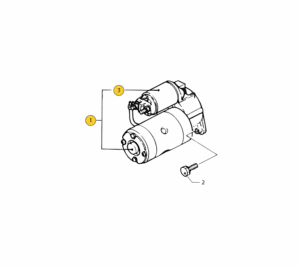 Starter motor Vetus M2.02 M2.04 M2.06 M2.13 M2.18 M2.D5