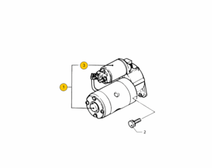 Starter motor Vetus M3.28 M3.29