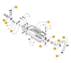 Upper cover intercooling Vetus M4.35 M4.45