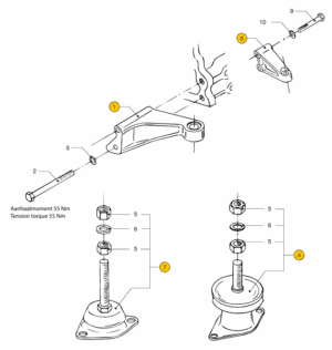 Engine support til Vetus M2.02