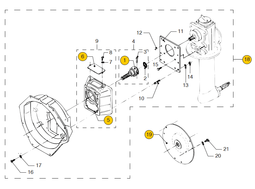 Adaptor kit saildrive 120S Vetus M4.55 M4.56