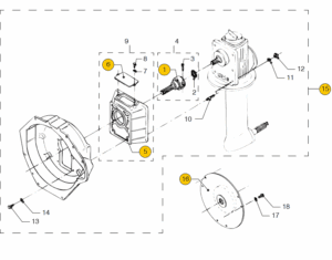Adaptor kit saildrive 120SB Vetus M4.55 M4.56
