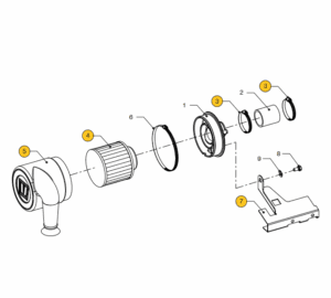 Air intake housing Vetus M4.55