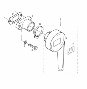 Air intake housing Vetus F1.02 F1.03
