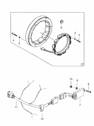 Alternator Vetus F1.02 F1.03