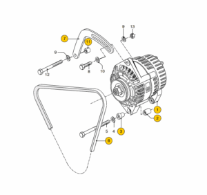 Alternator Vetus M4.55 M4.56