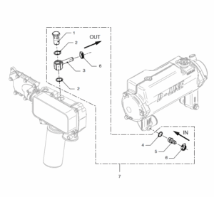 Boiler connection without valves Vetus VD4.120 VD4.140 VD6.170 VD6.210