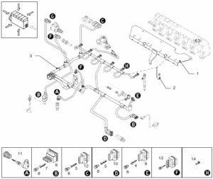 Cable harnes Vetus VD4.120 VD4.140 VD6.170 VD6.210
