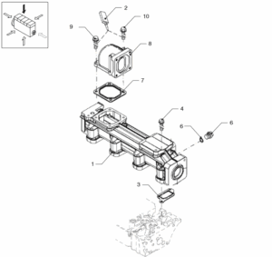 Charge air manifold Vetus VD4.120 VD4.140