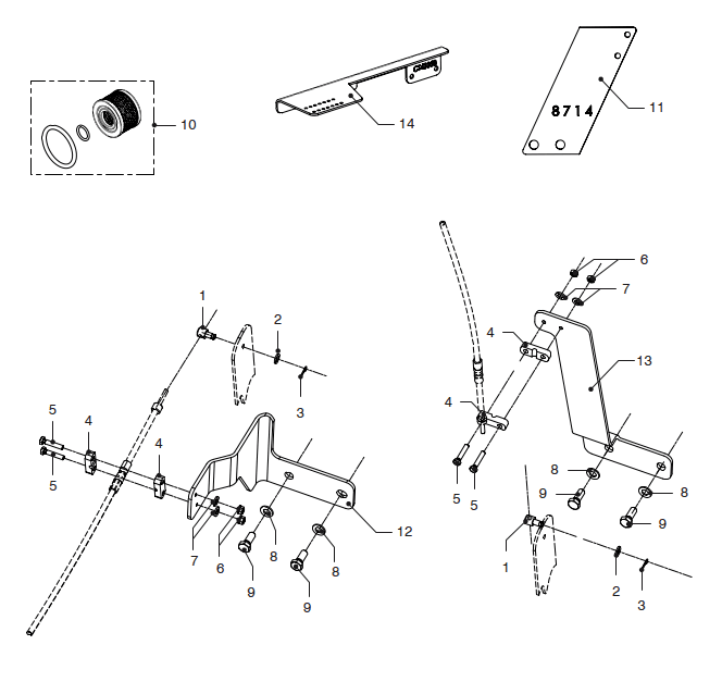 Controls gearbox Vetus VD4.120 VD4.140 VD6.170 VD6.210