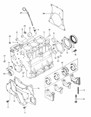 Cylinder block Vetus M3.10