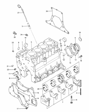 Cylinder block Vetus M4.14