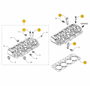 Cylinder head Vetus M4.55 M4.56