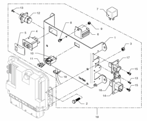 Engine Control Unit assy Vetus VD4.120 VD4.140 VD6.170 VD6.210