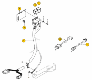 Engine wiring and intermediate cables Vetus M4.55