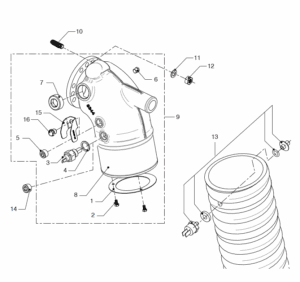 Exhaust elbow Vetus VD6.170 VD6.210