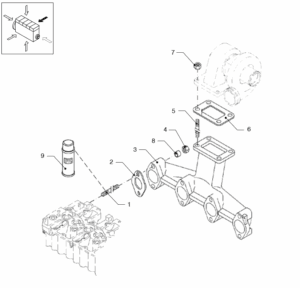 Exhaust manifold Vetus VD4.120 VD4.140